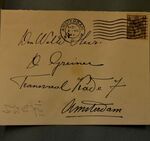 Greiner woonde in Amsterdam, waar hij geregeld post kreeg
              <br/>
              Richard Keijzer, 2014-11-20